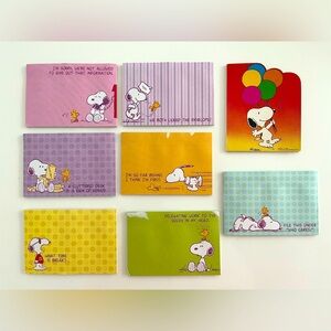 Snoopy Sticky notes with free mini notebook.